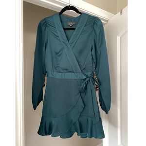 Lulus Long Sleeve Wrap Dress